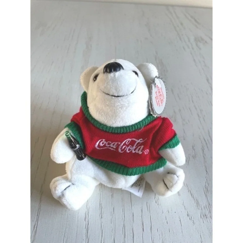 Coca Cola Collectible Bean Bag Plush Set Polar Bear Reindeer Walrus Hippo 4 Pack